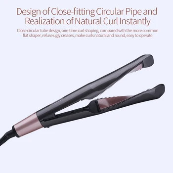 

Electric Curling Iron 2 In 1 Spiral Straightening Hair Curler Hair Straightener Flat Irons Ceramic Styling Tool Hair Roller