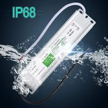 

LED Driver 120 Watts Waterproof IP68 Power Supply Transformer Adapter 100V-260V AC to 12V DC Low Voltage Output for LED Light, C