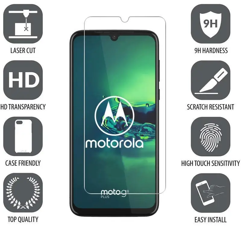 Закаленное ударопрочное стекло 9H HD для Motorola MOTO G8 Plus/Play G7 power P30 Note G6 Plus Z3 Play G4 Защитная пленка для экрана