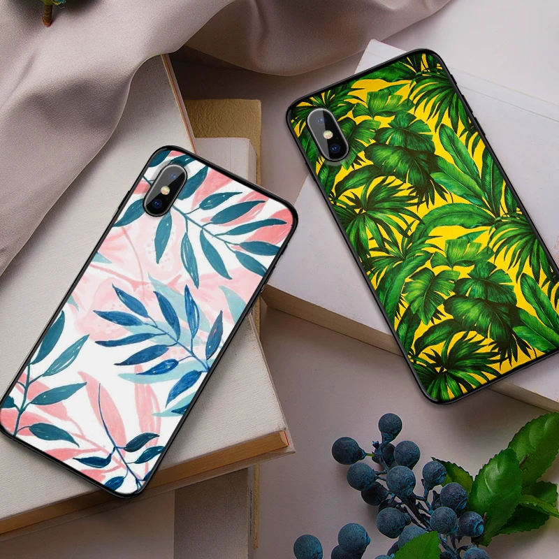 Чехол для телефона с принтом Xiaomi Redmi 7 Note 4X 5A GO 7A K20 Tropical leaves 5 6 8 Pro задняя крышка