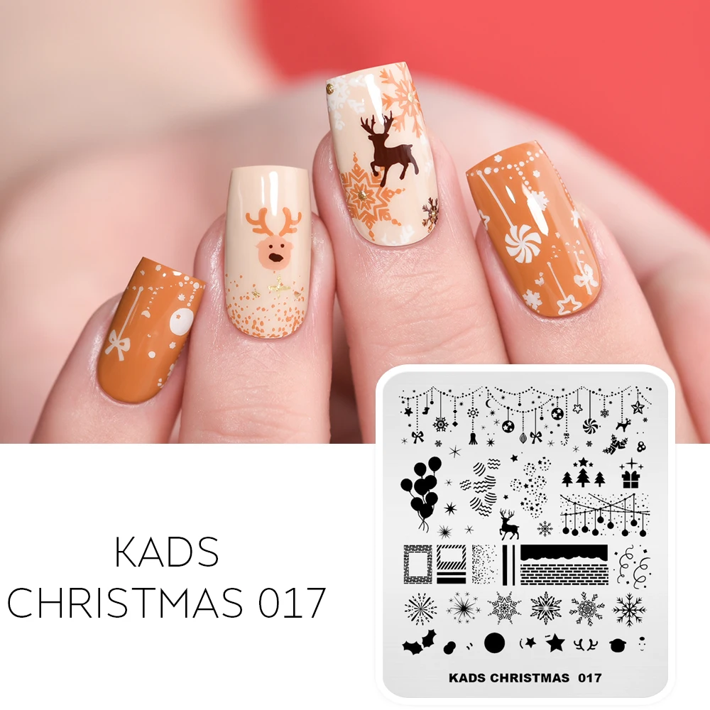 KADS Nail Art Stamping Plate Template Flower Leaf Animals Image Stencils Stamp Geometric for Nails Polish Mold Manicure Tools 2
