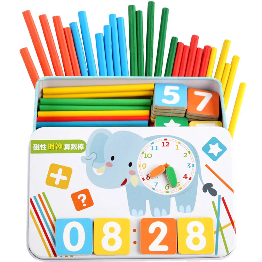 Children'S Mathematical Counting Rod Arithmetic Toy Baby Kid Digital Learning Magnetic Tin Box Educational Gift | Игрушки и хобби