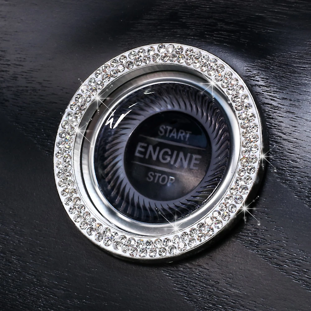 Crystal-Rhinestone-Car-Emblem-Sticker-Ring-Car-Auto-Start-Stop-Engine-Ignition-Button-Key-Knobs-Bling-Car-A-1