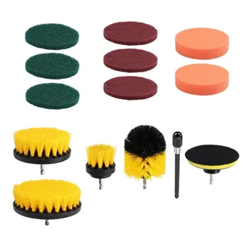 

14 IN 1 Electric Drill Cleaning Brush+Sponge Kit For Car Washing Polishing Tools 4inch Ferramenta Multi Tools