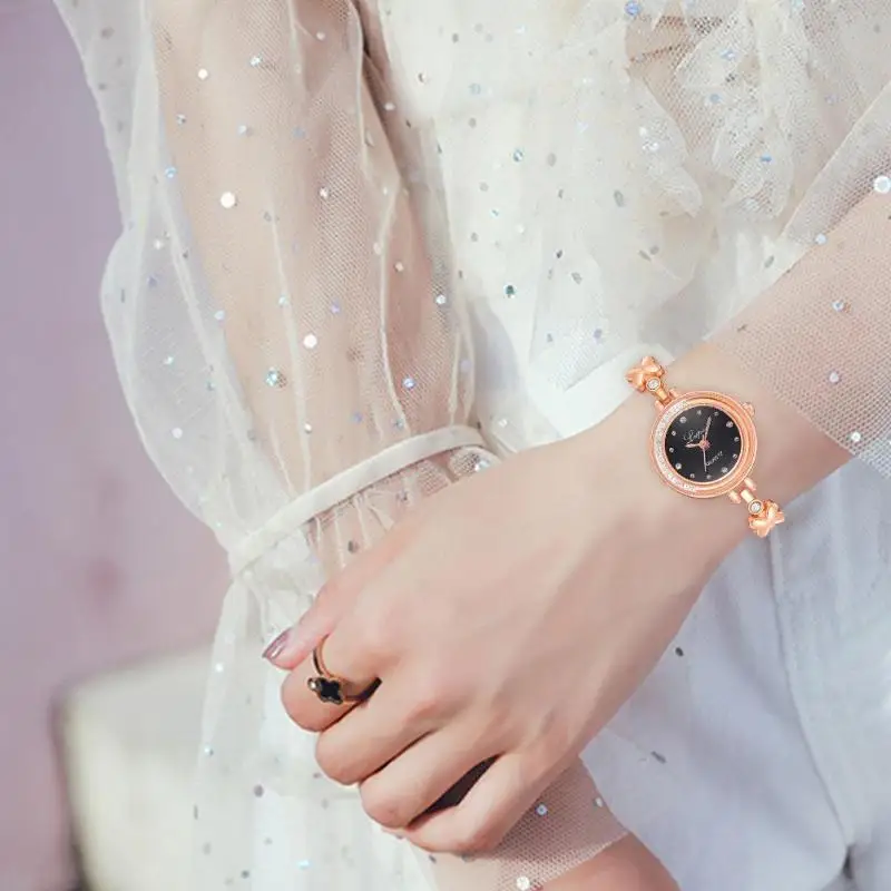 

Women's watches Mini Watch Quartz Analog Metal Strap Rhinestone Quartz Analog Wristwatch Gift Women Clock Dropshipping
