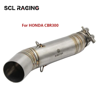 

Alconstar 50.8mm Stainless Steel Motorcycle Exhaust Middle Pipe Connect Muffler For HONDA CBR300 Motorcycle Accessories