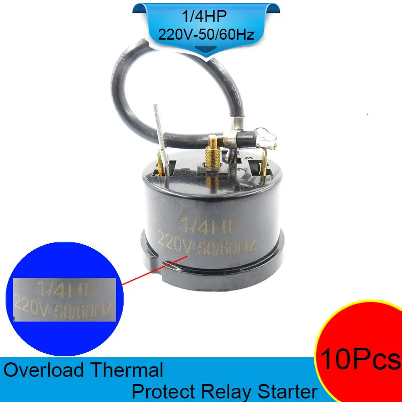 10PCS Refrigerator Compressor 220V 180W Overload Protector Parts 1/4 HP | Бытовая техника