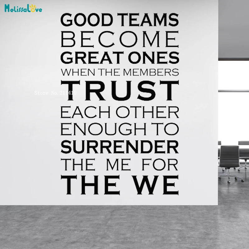 

Умная работа в офисе, отличная команда, Мотивирующий постер наклейка на стену с цитатами деликатный YT3285