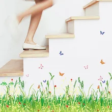 Поколение жировых плинтусов гостиной украшения спальни вход травяной забор наклейки на тело наклейки на стену AY7151