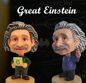 

Einstein Funny Anime Action Figure Doll Joke Toy Bobble Head Resin Arts Handmade Car Model Collectible Decoration Kid Idol