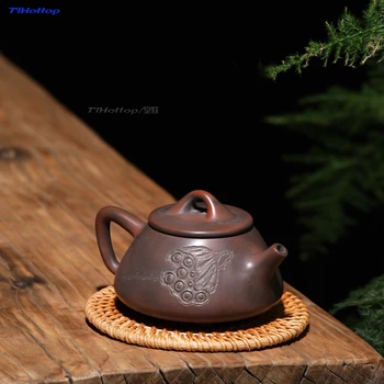 

Hot Sale Purple Tea pot Capacity 120ml nixing pottery Ceramic Teacups Kung Fu Porcelain Gift for The Zen Heart Stone 1pc