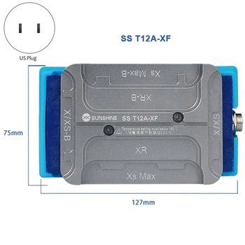 

US Plug,T12A XF+T12A Host Soldering Station Kit Motherboard Repair Tool Motherboard Layer Repair Repair Heating System System Al