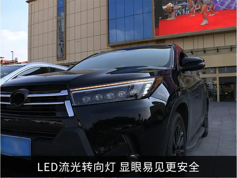 2 шт.~ 2019y автомобильный bupmer головной светильник для Toyota фара highlander Kluger автомобильные аксессуары светодиодный противотуманный фонарь highlander налобный фонарь