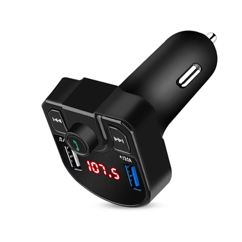 Bluetooth 4.2 USB AUX Bluetooth автомобильный комплект громкой связи беспроводной аудио приемник fm-передатчик двойной USB 3.1A зарядное устройство MP3 музыкальный плеер ЖК-вольтметр - Название цвета: Bluetooth 4.2