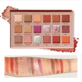 

18 Colors Pearlescent Charming Matte Shimmer Eyeshadow Palette Lasting Waterproof Colorfast Easy To Color Eye Shadow