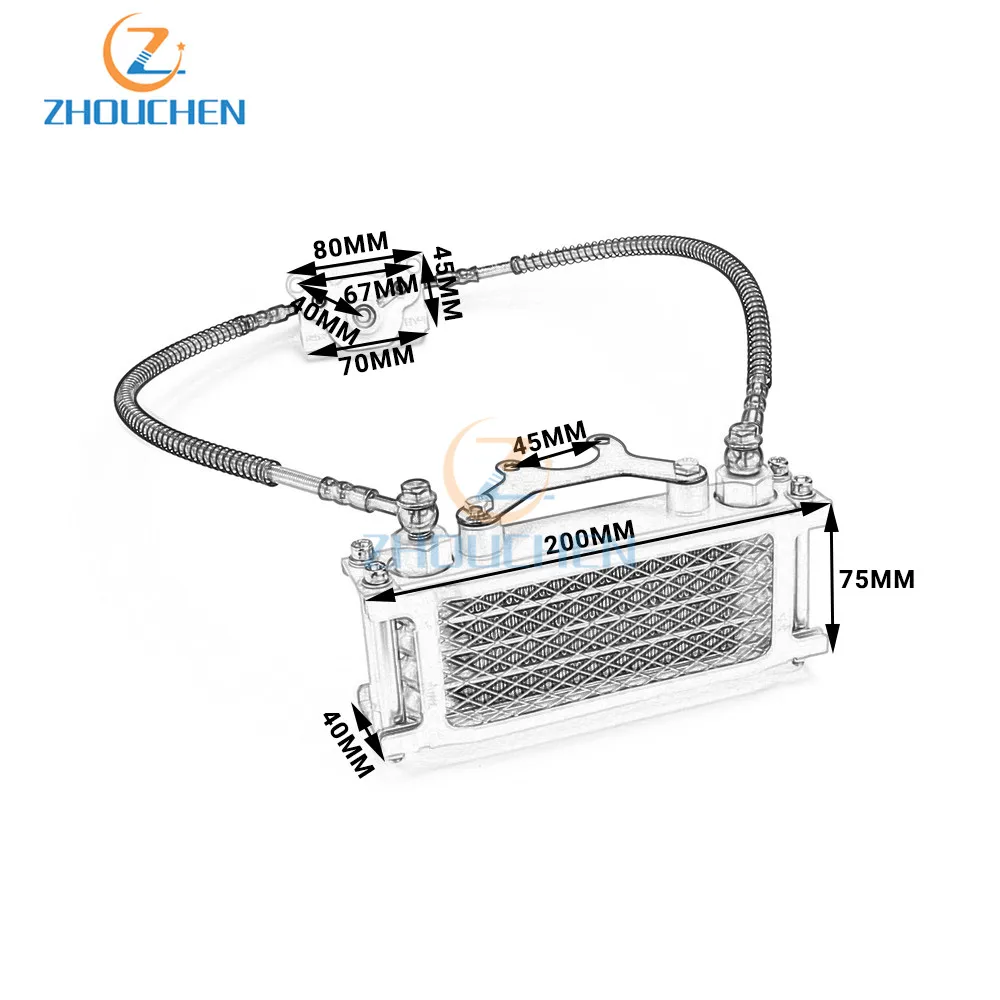 Мотоцикл красочный масляный радиатор охлаждения для Loncin Zongshen Lifan Shineray Yinxiang Kayo Apollo Bosuer Xmoto 125CC 140CC