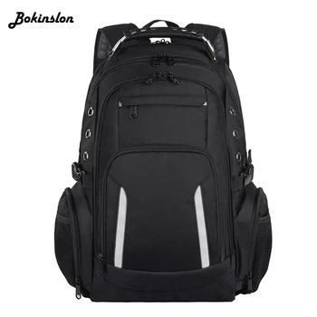 

Bokinslon Casual Student Backpack Male Drawstring Oil Wax Canvas Bag Diagonal Man Travel Backpack