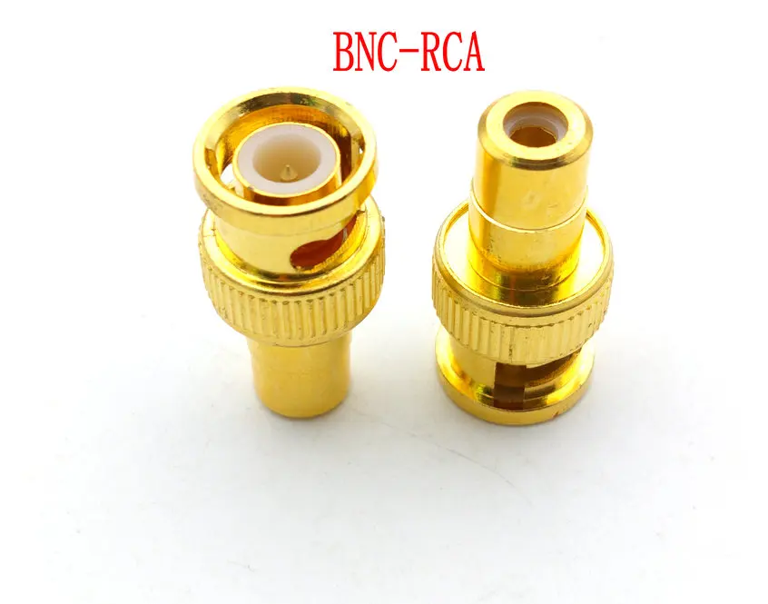 4 шт. позолоченный BNC штекер к RCA Женский/F Женский коаксиальный кабель