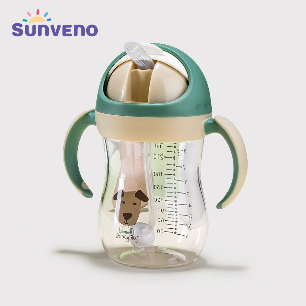 Sunveno Bouteille D Eau Pour Bebe 6 24m Gobelet A Bec Souple Boule De Gravite En Paille De Type V Design Anti Etouffement Pour Bebe Aliexpress