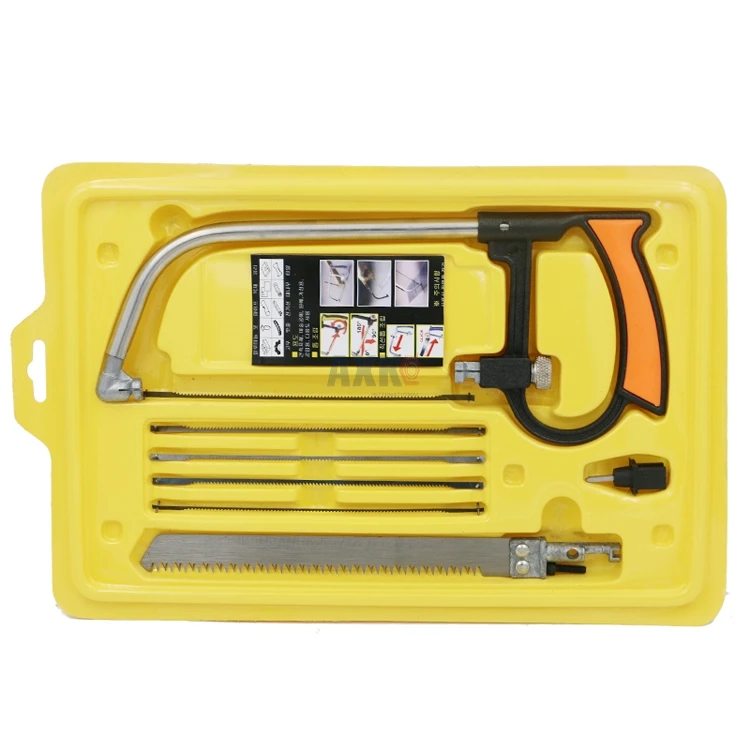8 in 1 Mental Magic Saw Hacksaw DIY Hand Saw for Wood Woodworking Saws Set Kit with 6 Blades Model Multi Purpose Hobby Tool