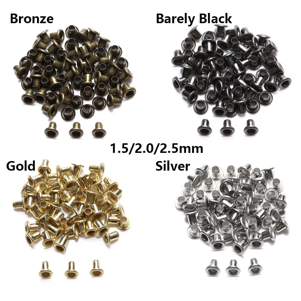 Mini Eyelet Buttons 50Pcs 1.5/2.0/2.5mm for DIY Doll Belt Buckles Metal Buckle Snap Buttons Bag Shoes Clothes Sewing