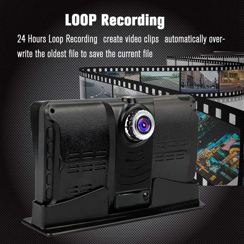 1080P HD Автомобиль Грузовик Автобус камера s DVR двойной видеорегистратор запись 7 дюймов 12-35 в g-сенсор ночное видение обратный СВЕТОДИОДНЫЙ монитор камеры