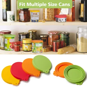 

Can Cover (1x Yellow, 1x Orange, 1x Red, 1x Green) Pet Food Can Lid Universal Silicone Can Lid-One Size 4 Pack mondkapjes T5