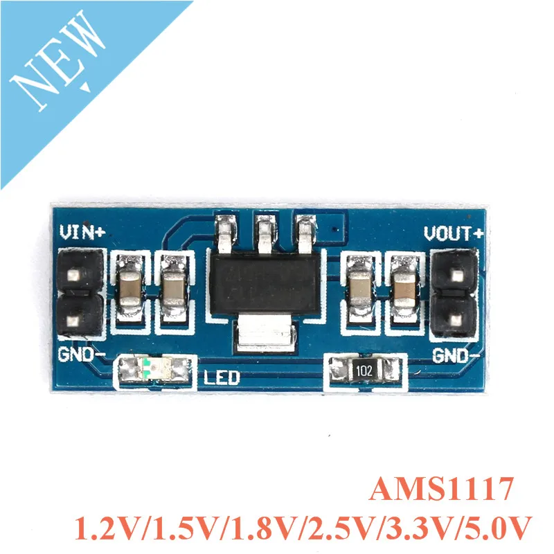 5 шт. AMS1117 1 2 В 8 3 0 понижающий блок питания для Arduino Raspberry pi DC 800mA Запасные части 
