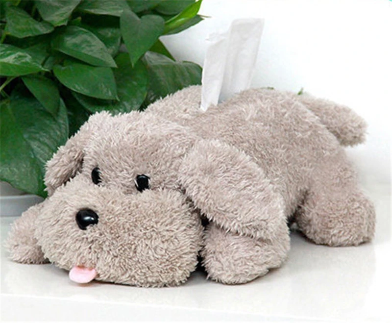 ソフトぬいぐるみティッシュ箱ノベルティナプキンホルダーブラウンかわいいテディ犬ハイエナ組織セットボックスカバー Tissue Boxes Aliexpress
