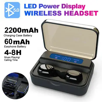 

LED Digital Display TWS Earphone Wireless Bluetooth 5.0 Earbuds Headset TWS Stereo Sports Earphones