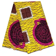 Дашики настоящий гарантированный воск высокое качество pagne 6 ярдов африканская Анкара швейная ткань