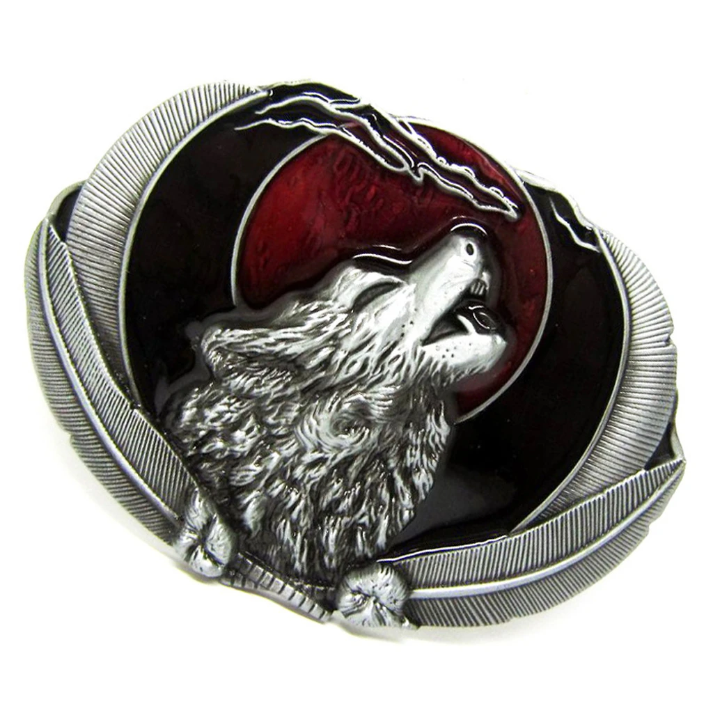 wolf head belt buckle