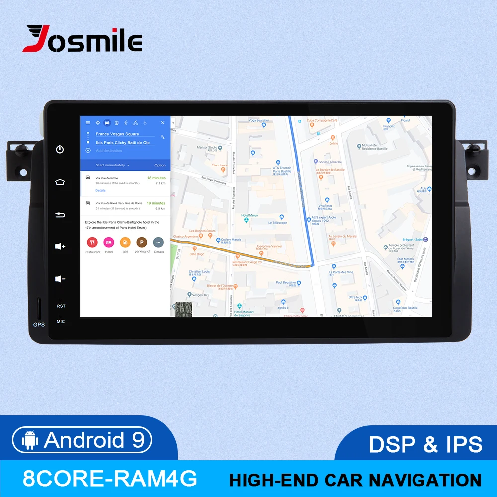 

1 Din Car Multimedia player Android 9 GPS Autoradio Stereo For BMW E46 M3 318/320/325/330/335 Rover 75Coupe RAM 4G ROM 64GB FM