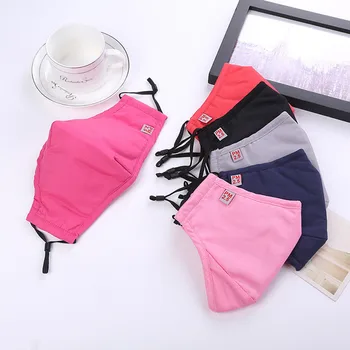 

In Stock 1pc Reusable Printed Breathable Reusable Mask PM2.5 Air Filtration Mask With Filters Breath Mouth Face Mask mascarilla