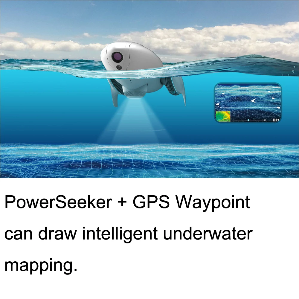 Новейшая подводная рыбацкая лодка PowerVision PowerDolphin ROV с 4K UHD камерой морской удаленно