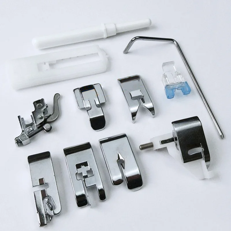 

10Pcs Universal Low Shank Parts Foot Sewing Machine Holder Presser Feet Adapter Home Garden Supplies