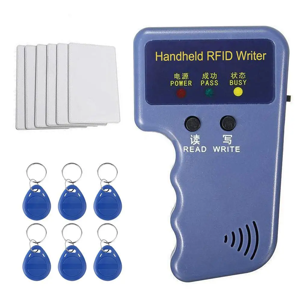 Портативный RFID ID дубликатор карты с 6 метки с перезаписью и 6 перезаписываемая карточка ручной карты копир мини-тип ID копир