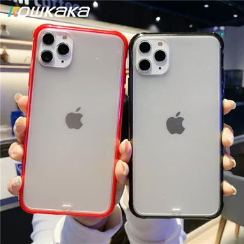 

Kowkaka Colorful Matte Transparent Shockproof Mobile Phone Case For iPhone 11 Pro Max X XR XS 6 7 8 6s Plus Back Cover Acrylic