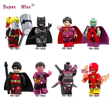 Один супер герои "," Харли Квинн "Супермена, Бэтмена и человека-марсианин Робин флэш-памяти дезстроук стрелкой, строительные блоки, игрушки для детей