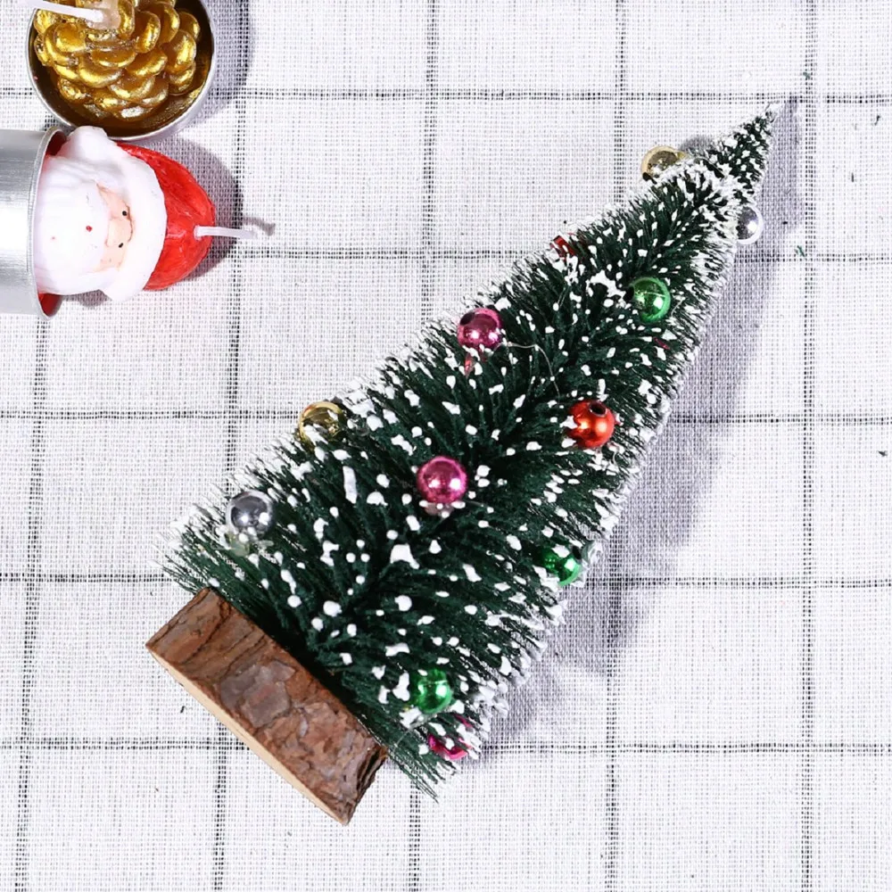 1Pcs 30/25/20/15 cm home decoration accessories Artificial Tabletop Mini Christmas Tree Decorations Festival Miniature Tree#p7