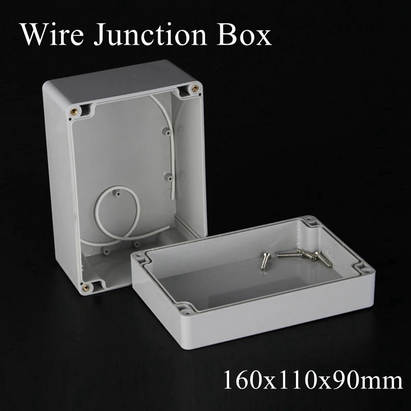 

160x110x90mm ABS IP65 Waterproof Plastic Wire Junction Box Distribution Enclosure Project Case Electronic Terminal Instrument