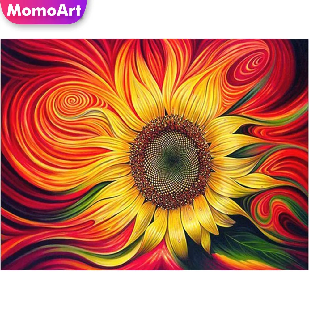

MomoArt 5D Full Drill Square Diamond Painting Flowers Cross Stitch Diy Diamond Embroidery Handmade Wall Decoration