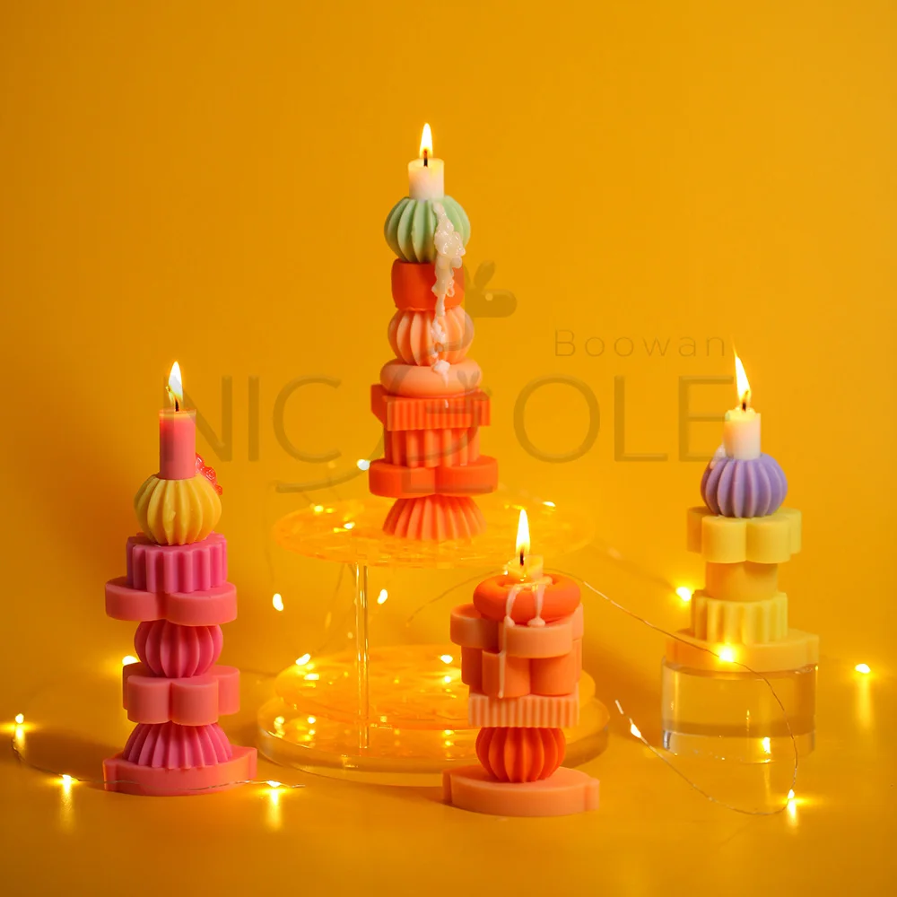 Building Block Candle Molds Aromatherapy Wax Silicone Mould DIY Handmade Home Decoration Tool