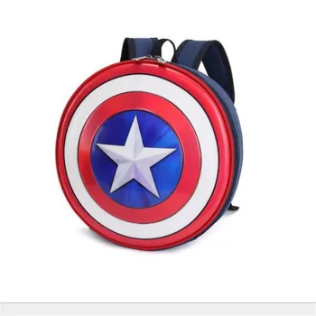 

Children Captain America Cosplay Shield Bag Cartoon Backpack Modelling Boy Girl Anime Christmas Party Halloween Costume For Kids