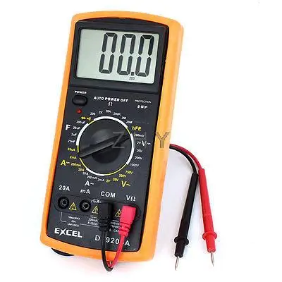 

DT9205A Digital LCD Multimeter Voltmeter Ammeter Ohmmeter Volt AC DC Tester