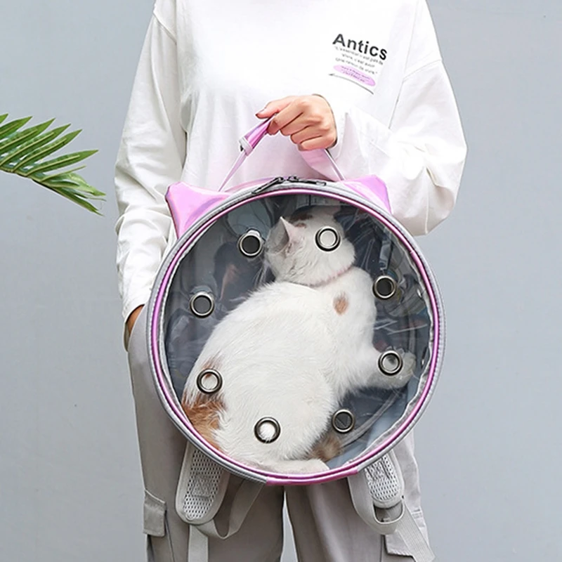 Дышащая Сумка-переноска для кошек, прозрачный космический рюкзак для домашних животных, Капсульная сумка для кошек, щенков, космонавтов, дорожная сумка для переноски, для улицы