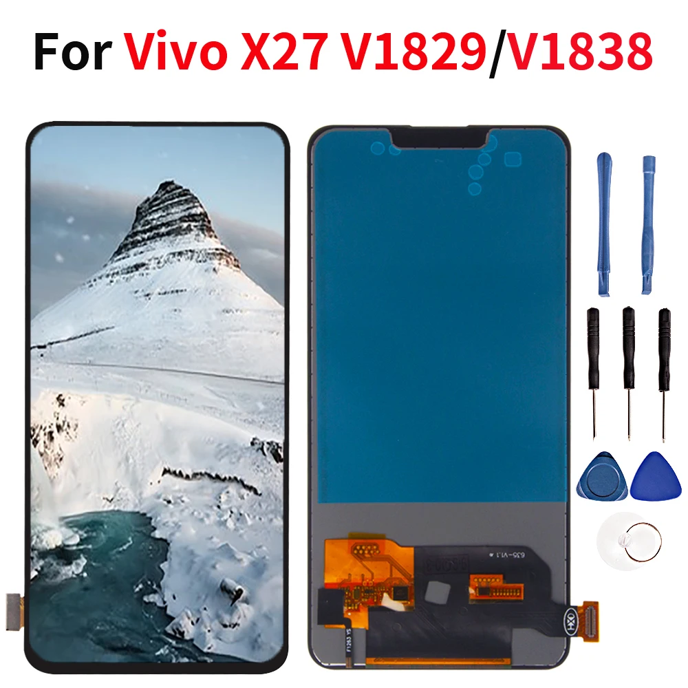 

6.4" Lcd display For Vivo X27 V1829T V1829A V1829 LCD DIsplay Touch Screen Digitizer Assembly For Vivo V1838T V1838A V1838