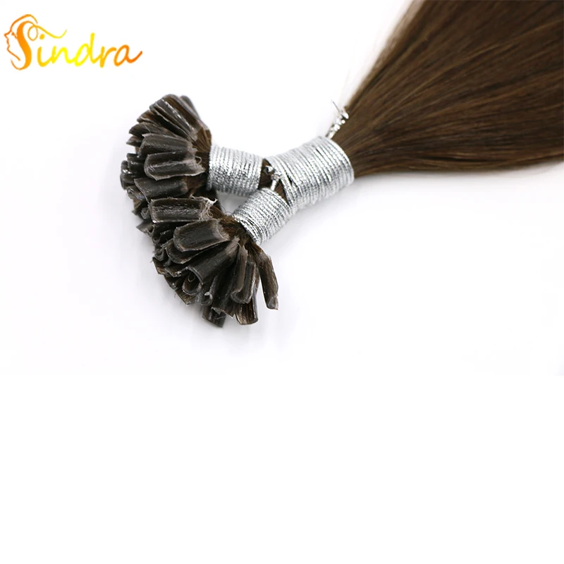 

Sindra 100% Remy Hair Extensions U Tip Hair Pre Bonded Hair Extensions Nature Color#2 50g 100g U Tip Hair