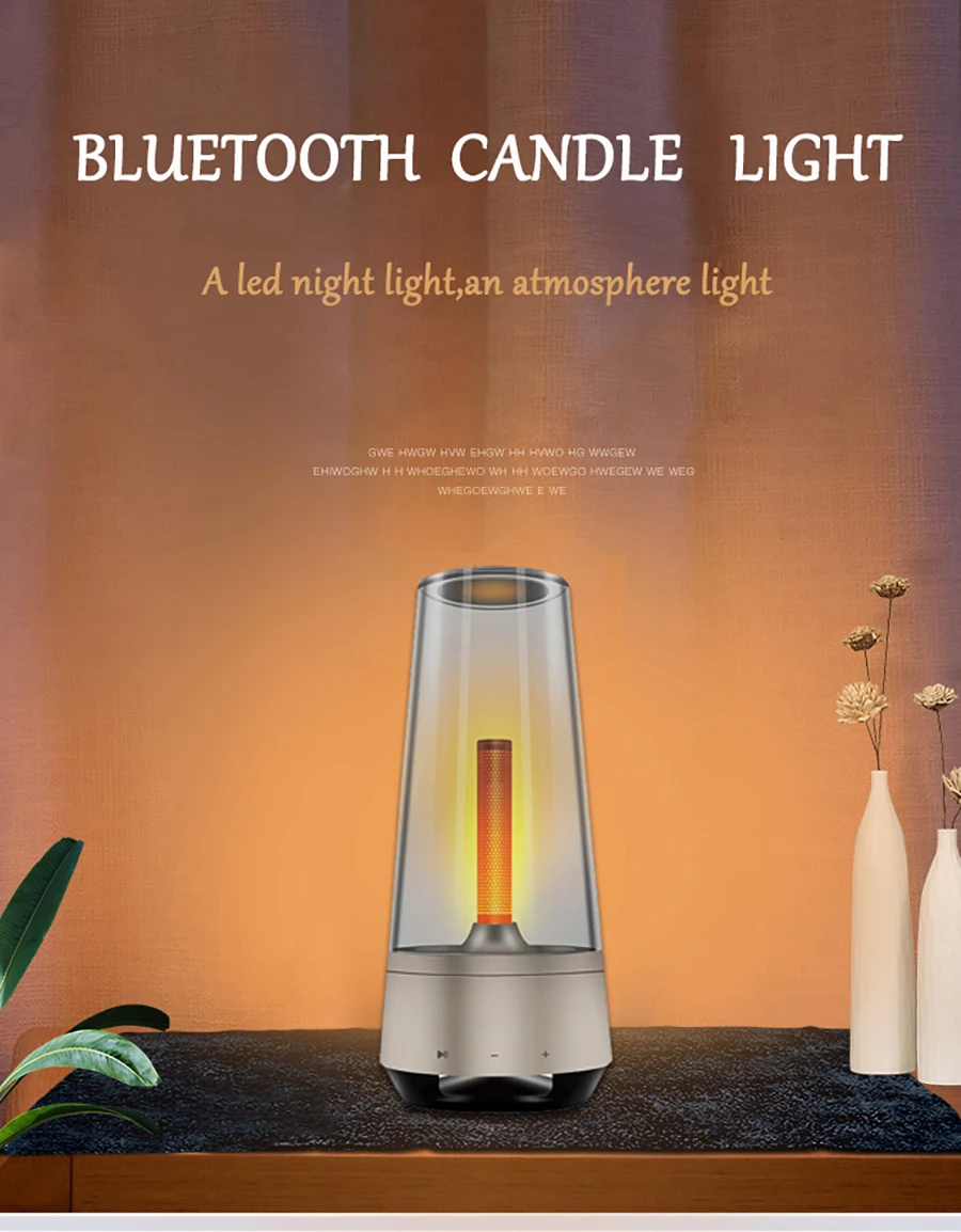living candle bluetooth speaker