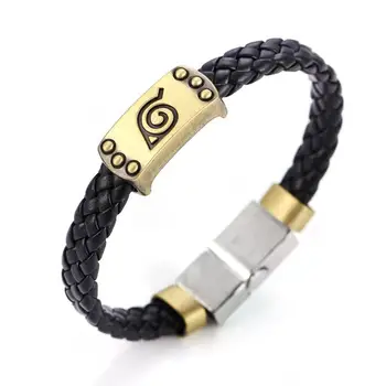 

1pc New Anime Naruto Knit Bracelet Cosplay Costumes Accessories Props Black Punk Bracelets Figure Toys for Kids Gift
